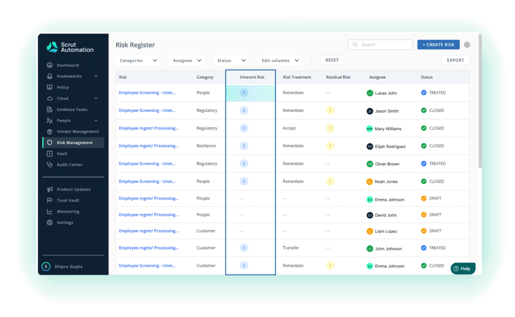 How to Create a Risk Register - Scrut Automation